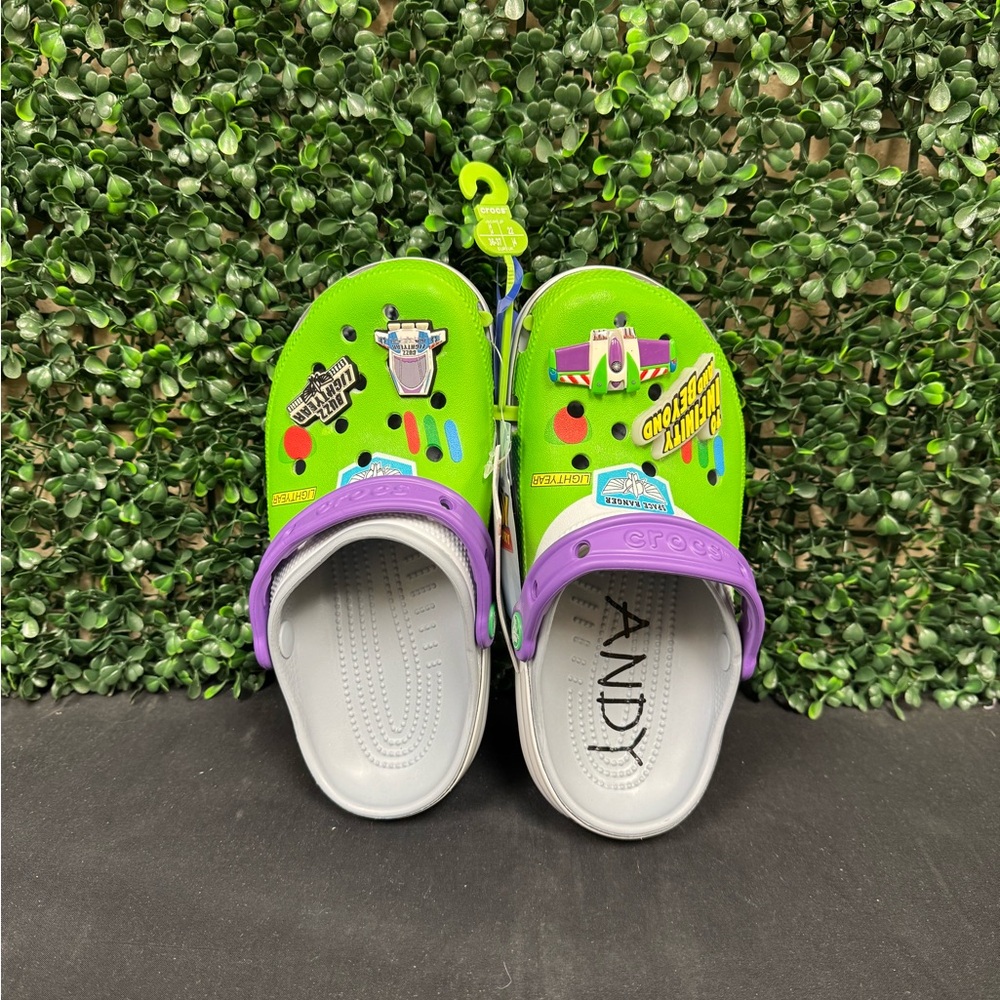 CROCS Kids Green & Purple Toy Story Buzz Lightyear Clogs